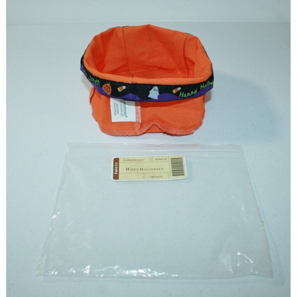 Longaberger 2004 Happy Halloween Basket Liner Orange NEW